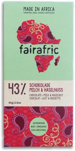 Bio-Schokolade 43% mit Milch & Haselnuss