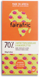 Bio-Zartbitterschokolade 70% & Kakaosplitter