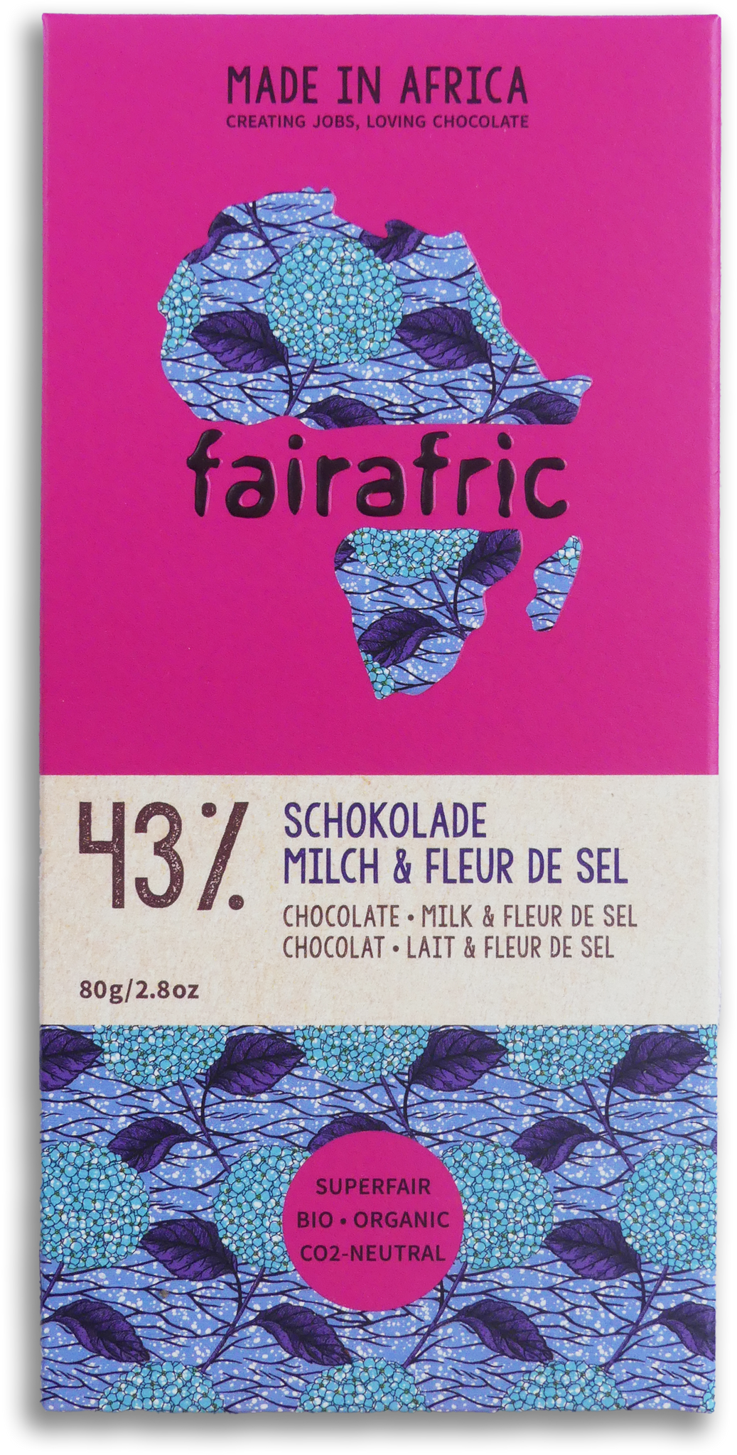 Bio-Schokolade 43% mit Milch & Fleur de Sel